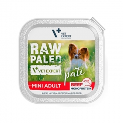 VETEXPERT RAW PALEO PATE MINI ADULT BEEF - mokra karma dla psów dorosłych - wołowina TACKA 150g